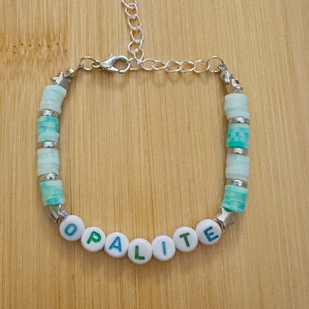 Taylor Swift “Opalite”Beaded Bracelet with Turquoise Accents